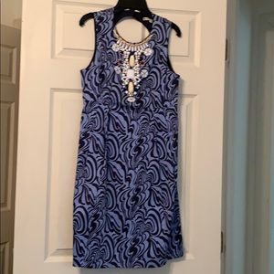 Nanette Lenore blue beaded dress